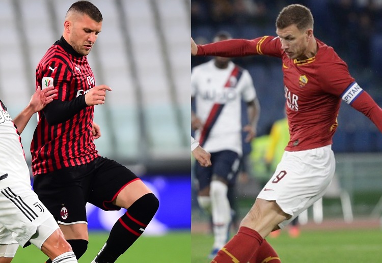 Adu ketajaman striker kedua tim, Ante Rebic dan Edin Dzeko