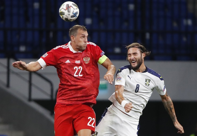 Artem Dzyuba bawa rusia raih kemenangan perdana di UEFA Nations League 2020/2021