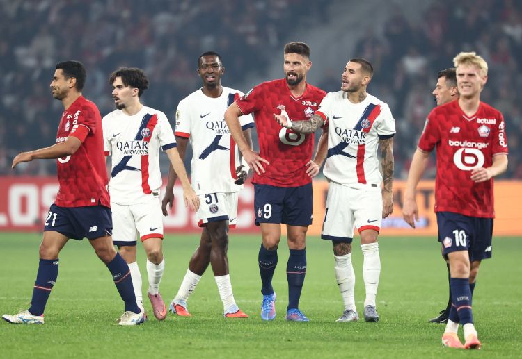 法甲联赛 巴黎圣日尔曼在客场与里尔战平，1比1的比分让连胜纪录止步。