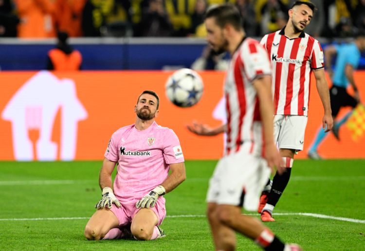 우나이 시몬은 아틀레틱 빌바오의 챔피언스리그 뉴캐슬 유나이티드 전을 앞두고 준비하고 있다